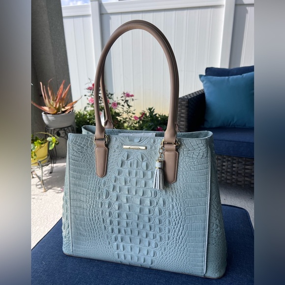 Mint Green Brahmin Satchel - BRAND NEW w/ tags - Picture 2 of 7
